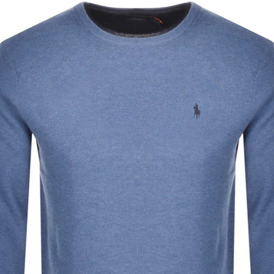 Alternative Image for ProductRalph Lauren Crew Neck Knit Jumper Blue2